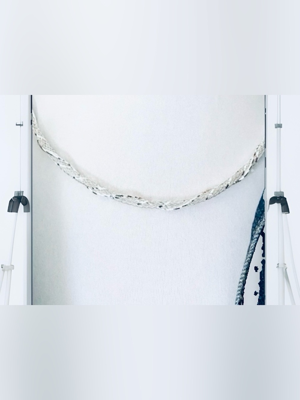 Sterling Silver 925 Twisted Mesh Necklace Made in Italy by JCM